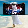 proof beach towel with Buffalo Bill LOGO pattern - soft,absorbent,quick-drying,machine washable - perfect for swimming,camping,bathing