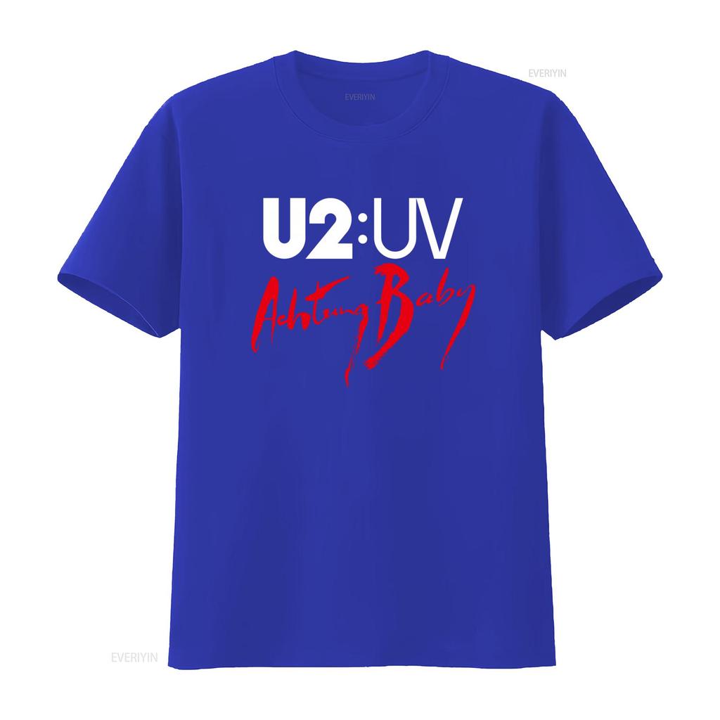 U2 Achtung Baby Tour 2024 T Shirt Band Live At Sphere Classic Rock Concert Fan vintage Washed Stylish Unisex fashion Breathable