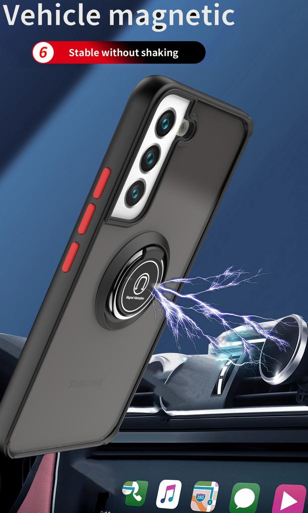 Чехол для телефона с защитой от падения для Samsung Galaxy A12 13 20S 21 33 32 42 52 21S 31 41 51 71 81 91 04 se 34 54 матовый чехол с магнитным кольцом