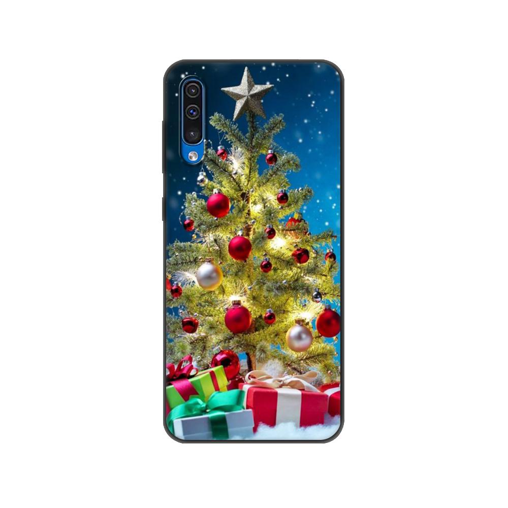 Черный чехол из ТПУ для Samsung Galaxy A50 50S A30S A10 A01 A11 A21S A31 A41 A51 A71 M21 M30S S10 LITE Чехол на Рождество и Новый год