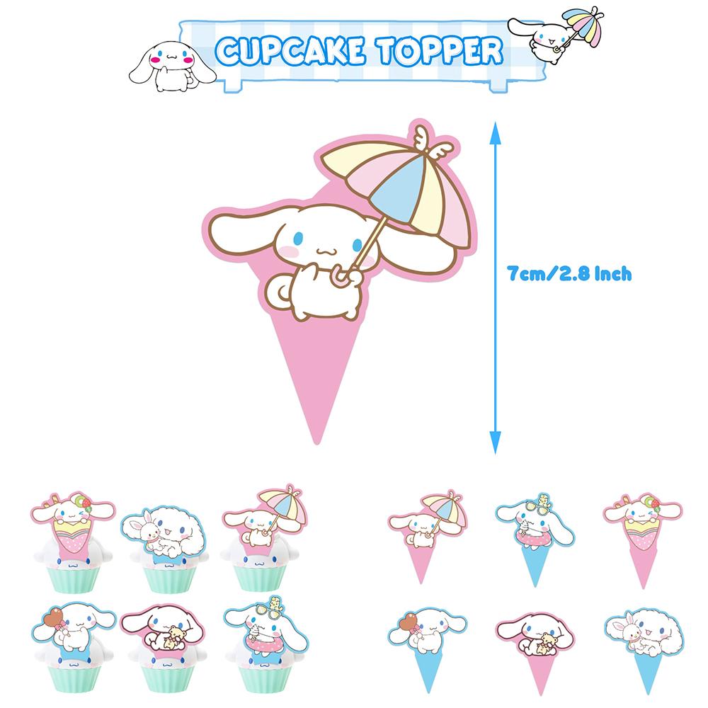 Kawaii Dog Party Supplies Include Banner Cake Topper Balloons for Theme Party
