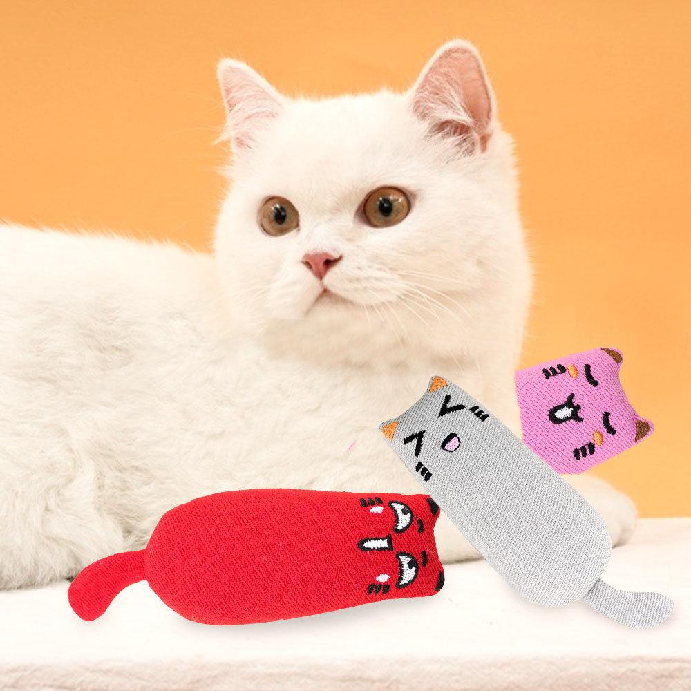 Содержит популярные игрушки для домашних кошек с мятой, милые кошачьи игрушки из ткани для чистки зубов и устойчивые к укусам изделия