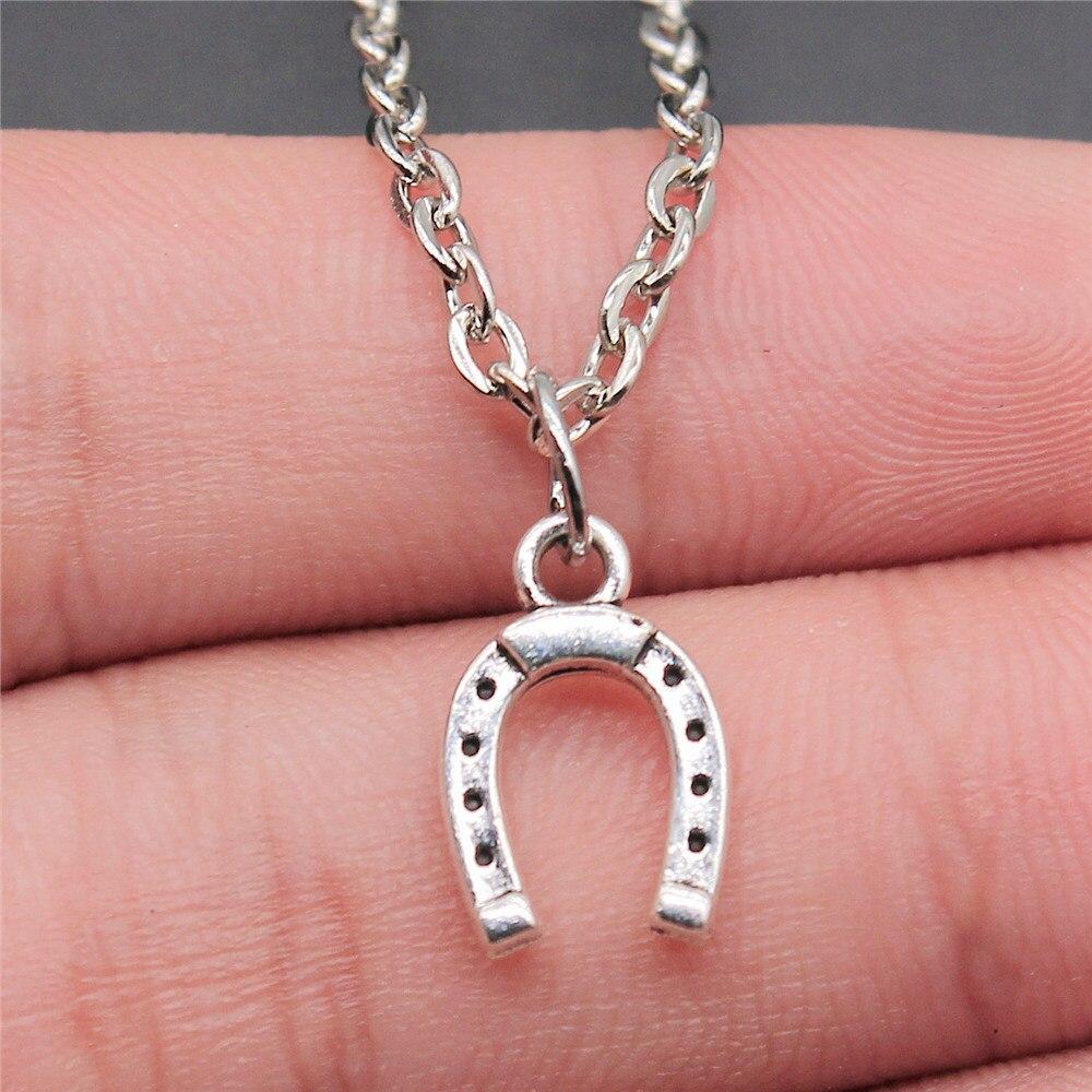 Horse Head And Horseshoe Necklace Jewelry Making Supplies Vintage Fashion Jewelry On The Neck