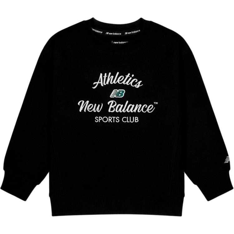 New Balance Kids Sweatshirts Crew Neck Moderate 7ZF4E043-BK