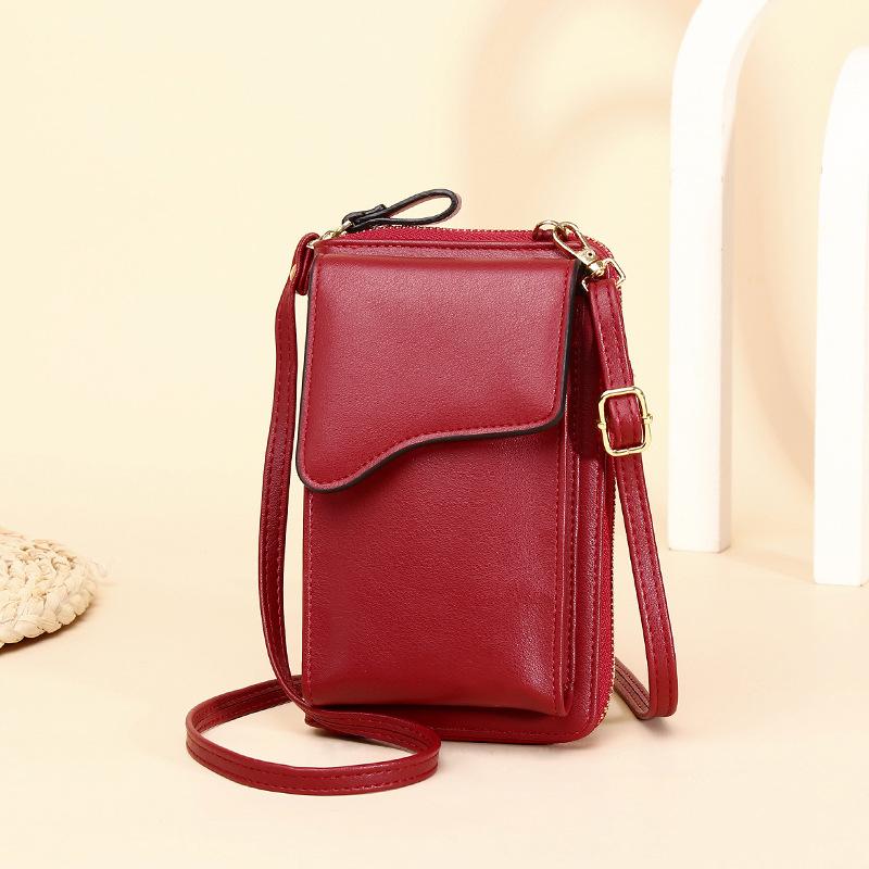 Women's Bag Creative Fashion Single Shoulder Bag Crossbody Bag Large Capacity Women's Long Purse Solid Color Mobile Phone Bag