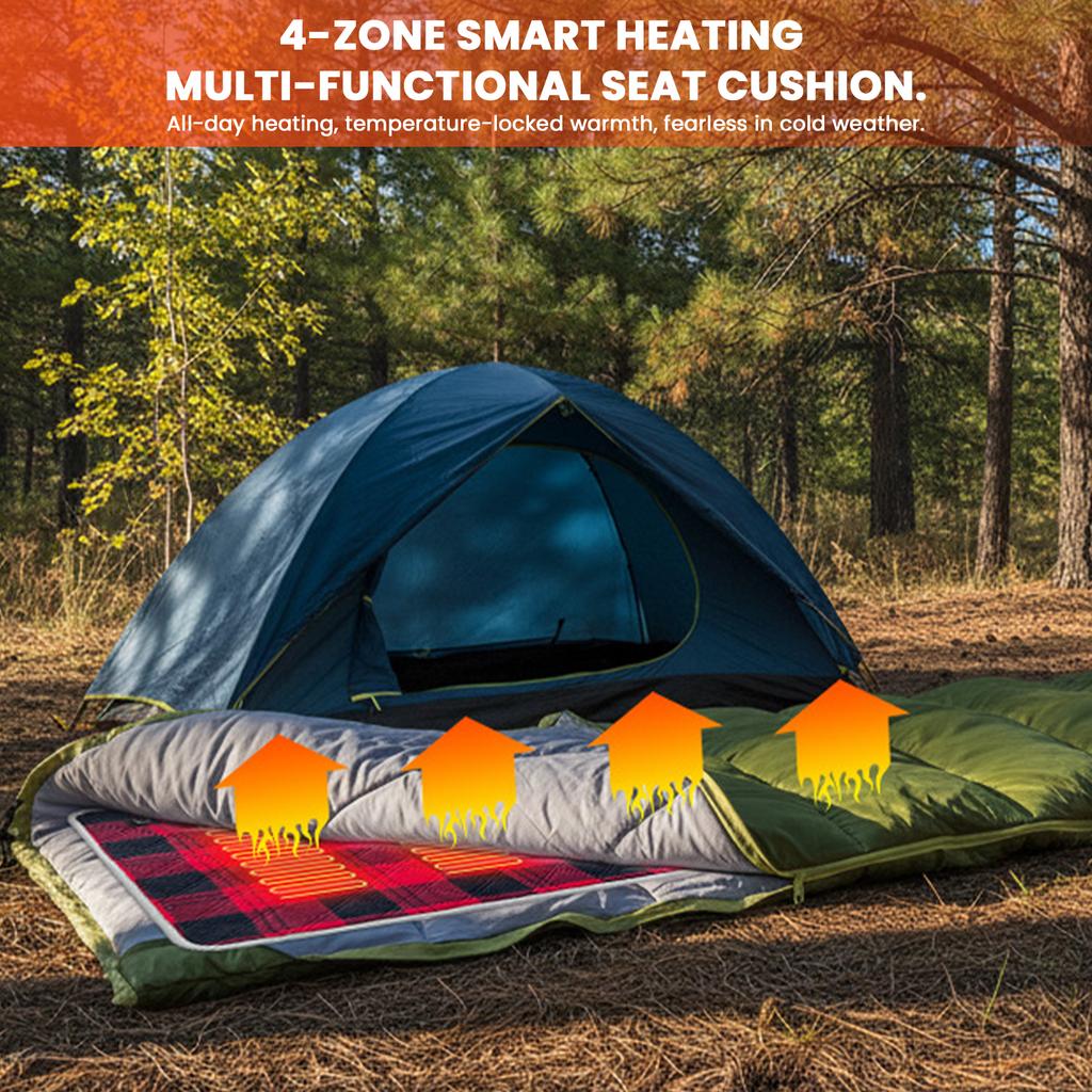 Электрическая подогреваемая подушка на сиденье USB-грелка Зимняя 5В Подогреваемая подушка для сна Наружный кемпинг Домашний офисный стул Подогреваемый коврик