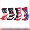 Men's and Women's American Flag Independence Day Cotton Crew Socks
