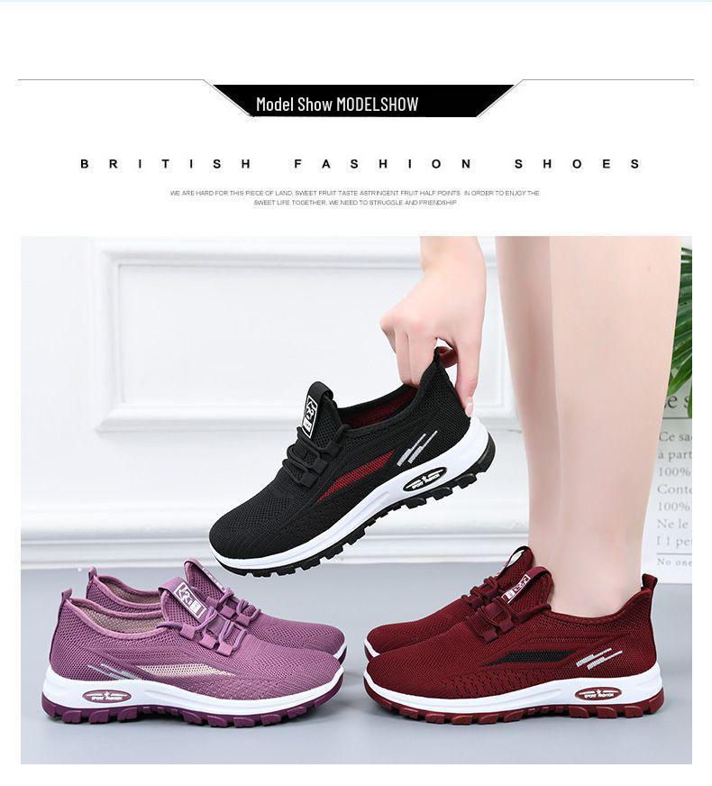 2024 Новые осенние дышащие туфли из ткани Old Beijing: Нескользящая, мягкая подошва для комфорта. Идеально подходит для женщин, пожилых людей, матерей.