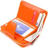 Яркое вертикальное женскон портмоне с монетницей на молнии из натуральной кожи флотар CANPELLINI Wallet 21602 Оранжевое