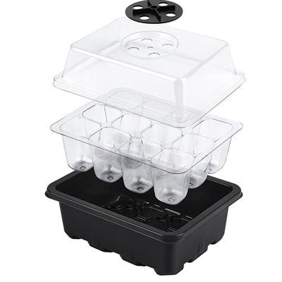 Поддон для рассады семян с 6/12 отверстиями и куполом для увлажнения, поддон для размножения суккулентов, мини-теплица, поддон для проращивания суккулентов