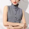 Plaid Stand False Collar Shirt Fake Collar for Women Detachable Fake Shirt Collar Lapel Detachable Collar Women Clothes Neckwear