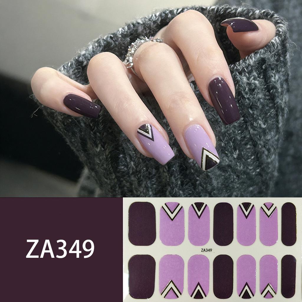 ZA Skin Brightening Waterproof No-Cure Full Cover Gel Nail Wraps, Luxury Minimalist Nail Stickers, Nail Patch Films