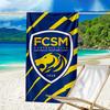 Fcsm Football Club Emblem Beach Towel - Soft, Absorbent Microfiber, Lightweight, Ideal for The Beach, Parties, Travel, Camping Fan Gifts