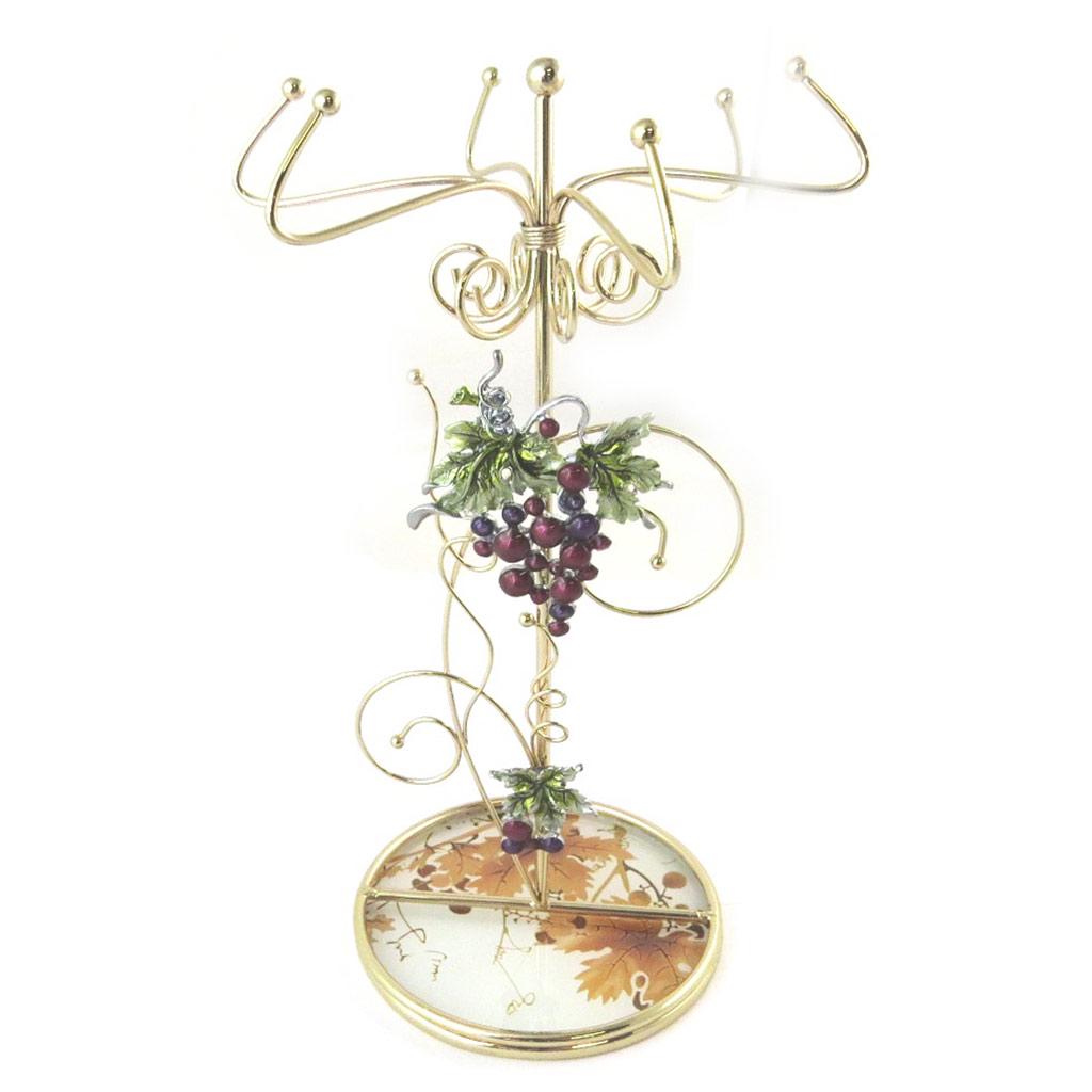 Les Trésors De Lily [N5773] - 'Belle De Soie' Burgundy Gold Jewelry Holder