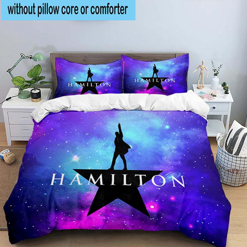 3PCS Star Hamilton Art 3pcs Bedding,Including 3PCS Duvet Cover And 2pcs Pillowcases Perfect for Christmas,Ideal for Bedroom, Dormitory