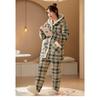 New Coral Velvet Pajamas Women Winter Loungewear Three-layer Padded Suit Famale Flannel Outside Wear Home Clothes Sets Girl