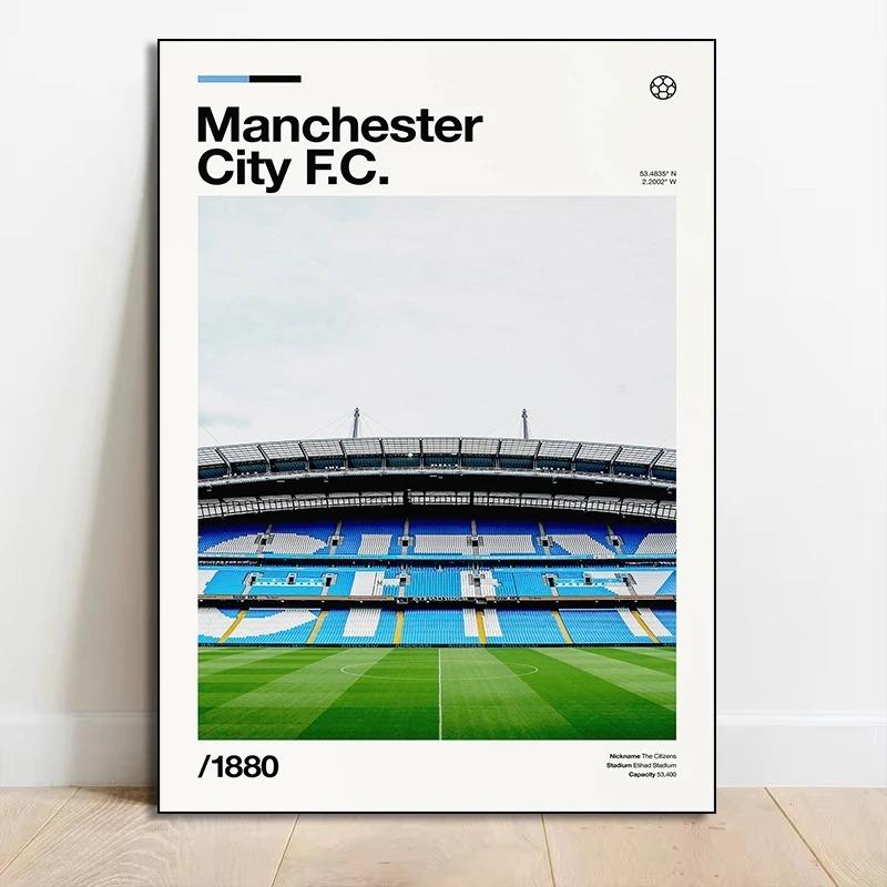 Футбольный плакат Клубы Игровое поле Ливерпуль Постер Печать холста Картины для дома Гостиная Спальня Современный Декор стены комнаты