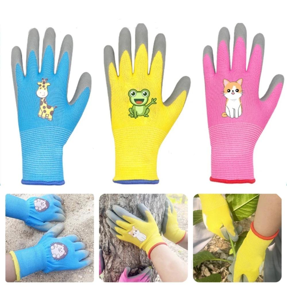 Водонепроницаемые садовые рабочие перчатки Полиэстеровые перчатки для работы во дворе Детские безопасные садовые перчатки для детей Двор