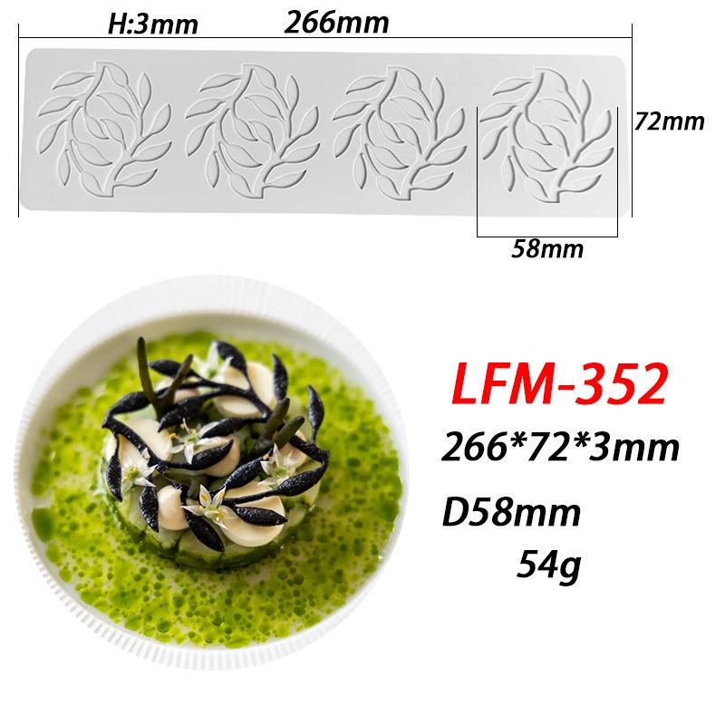 Лист Круг Кольцо Сахар Переворачивание Кружевная Подкладка Ветки Деревьев Овощ Западная Еда Украшения Молекулярная Кухня Выпечка Силиконовая Форма