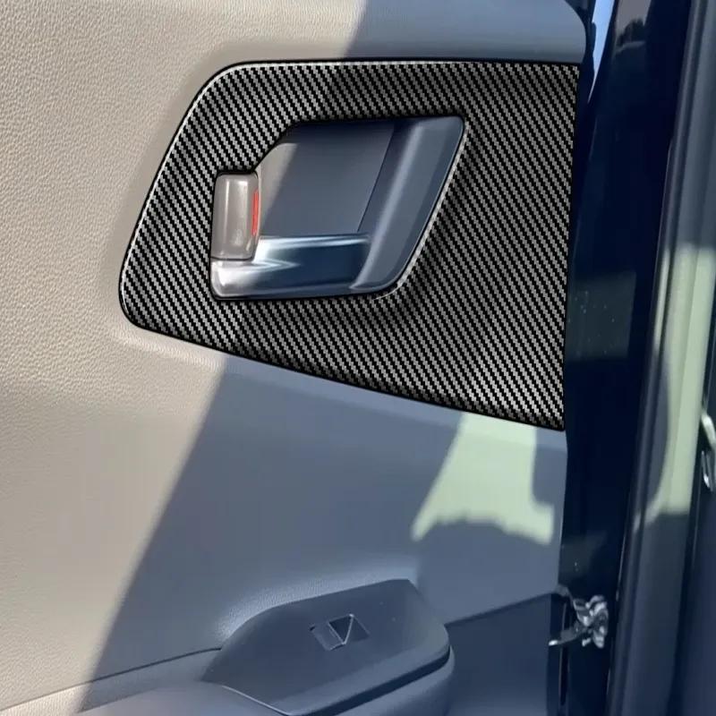 LHD RHD For Toyota Prius 60 Series 2024 ABS Carbon Fiber black Car Inner Door Handle Bowl panle Cover Sticker accessories