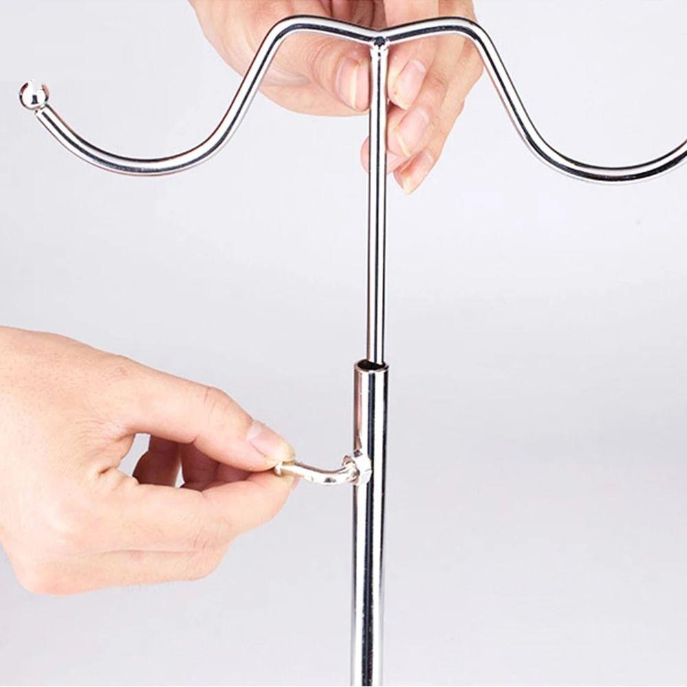 Curved Hook Handbag Display Stand Single/Double Hook Jewelry Storage Shelf Wig Hanger Silk Scarves