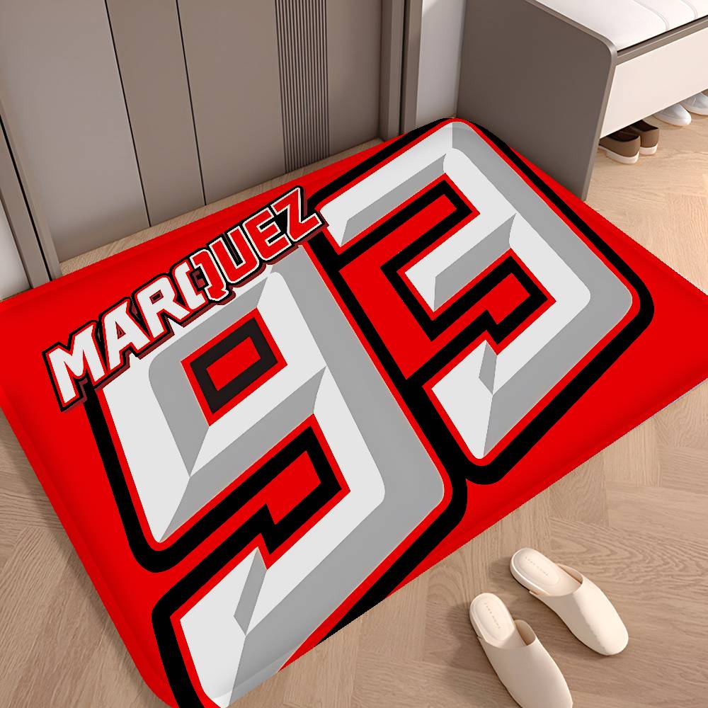 M-Marquezs-s 93 Logo Entrance Door Mat Washable Non-Slip Living Room Sofa Chairs Area Mat Kitchen Welcome Doormat