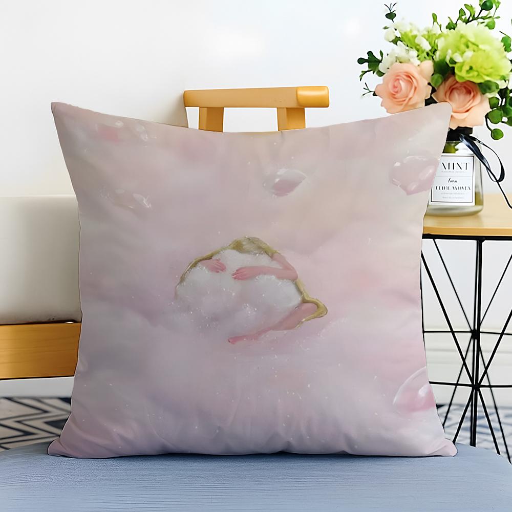 Works by Polish artist Monika Marchewka Cushion Cover Washable Linen comfort Soft for Sofa Bed Cozy Home Room Decor