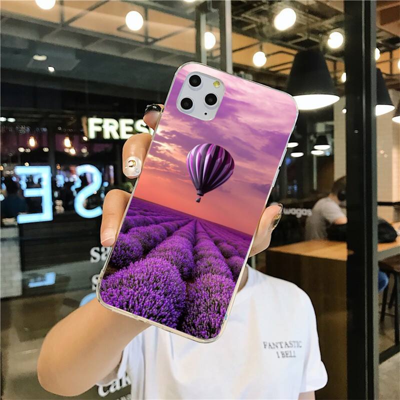 Простой чехол для телефона с лавандовыми фиолетовыми цветами для iPhone 12 11 Pro Max Mini XS Max 8 7 6 6S Plus X 5S SE 2020 XR силиконовый мягкий чехол