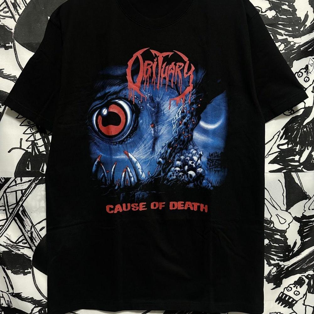 OBITUARY Life and Death Book Death Metal Мужская и женская хлопковая футболка с коротким рукавом Летняя повседневная дышащая американская рубашка