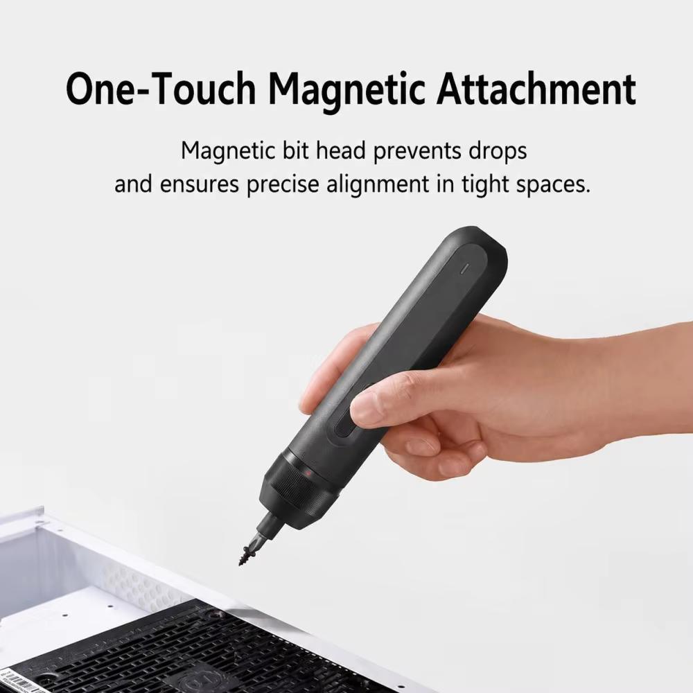 NEW MIJIA Electric Straight Handle Screwdriver 4N·m Max Torque 2000mAh Rechargeable Battery LED Lighting 18pcs Magnetic Bits for Home DIY