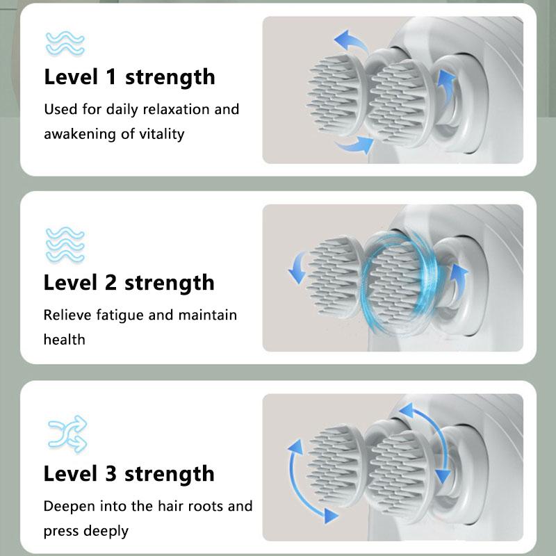 Electric Head Massager Usb Rechargable Scalp Massager Body Massage Health Care Shoulder Neck Deep Tissue Kneading Massage Gift