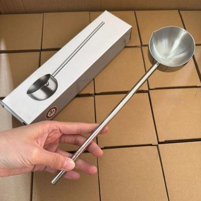 Ложка для горячего масла из нержавеющей стали 304 с удлиненной ручкой, маленькая ложка для разбрызгивания и сжигания масла, специальная маленькая кастрюля для разливания масла