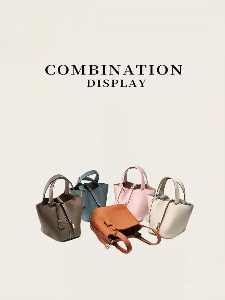 Women's Niche Design Casual Genuine Leather Bucket Handbag