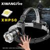 zk20 10000LM XHP50 High Powerful Headlamp Flashlight Head Torch LED Zoom Sensor Headlight 18650 Rechargeable Fishing Lantern