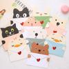 6PCS Bear Rabbit Blessing Thank Envelope Ins Cartoon Greeting Card Valentine's Day Gifts