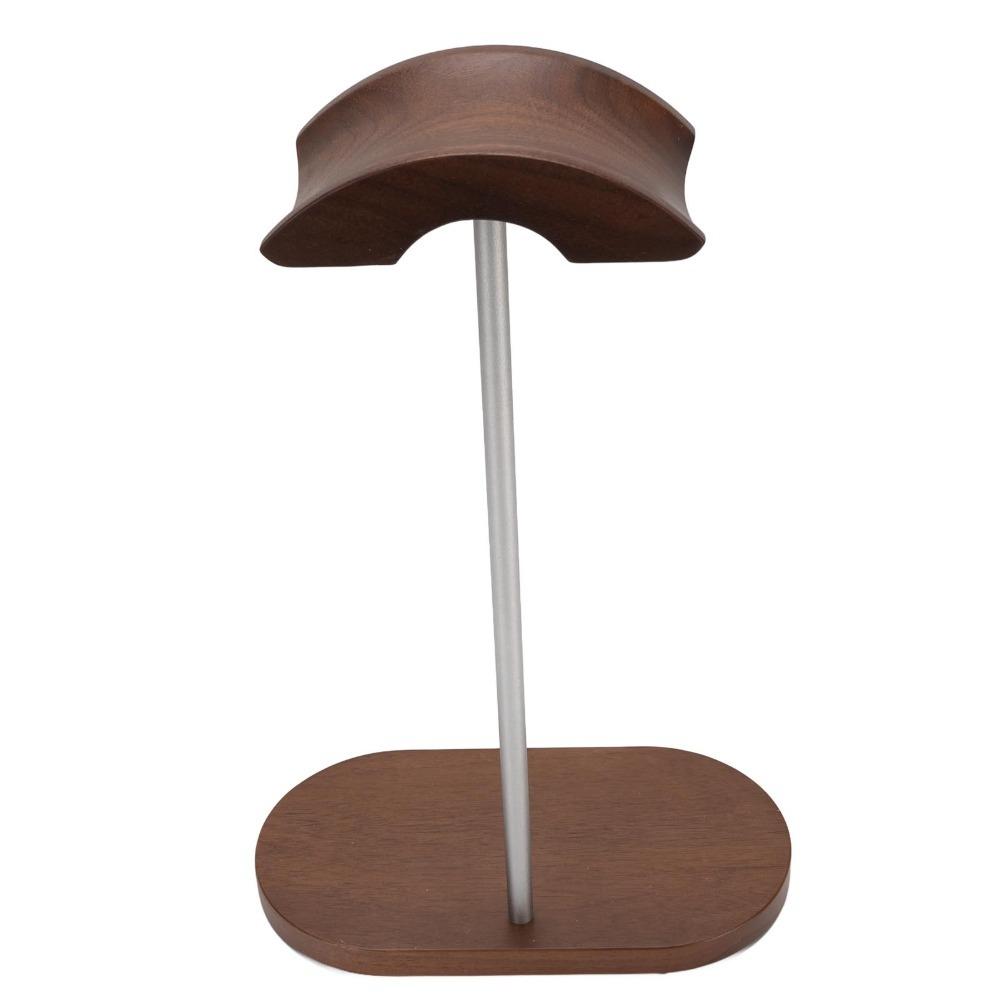 With Aluminum Alloy Supporting Bar Wood Base Walnut Headphone Stand Audio Accessory Holder