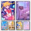 S-Sailor M-Moon Плакат Настенный Художественный Принт Плакат Декоративная Фреска Современный Домашний Декор Подарок На День Рождения Холст Без Рамы Гаражная Комната