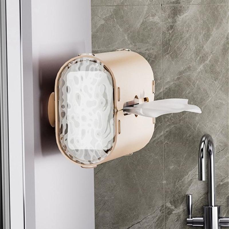 Практичный диспенсер для салфеток, органайзер для салфеток, настенный, на присосках, коробка для хранения влажных салфеток и бумаги, принадлежность для ванной комнаты