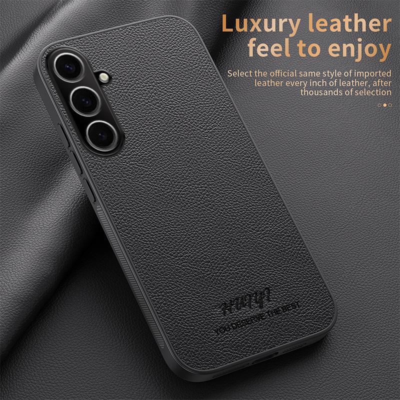 Luxury Business Leather Soft Frame Magnetic Cover For Samsung Galaxy S25 FE S25FE 5G Phone Cases Capa