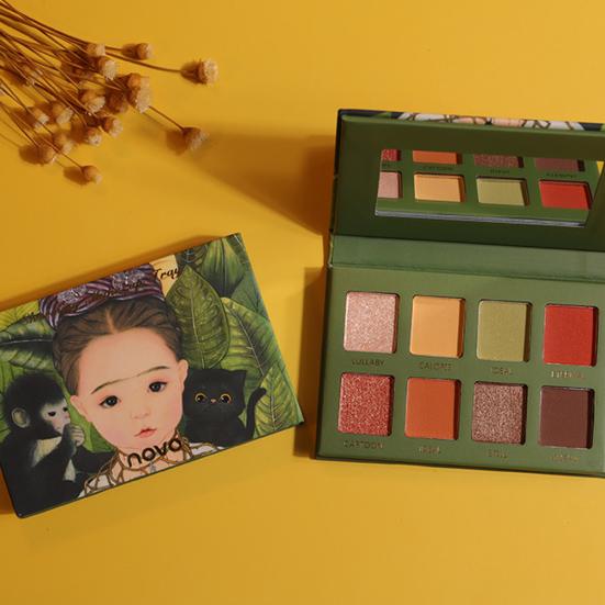 NOVO 8 цветов перламутровая палитра теней для век блестящий пигментный порошок косметическая косметика