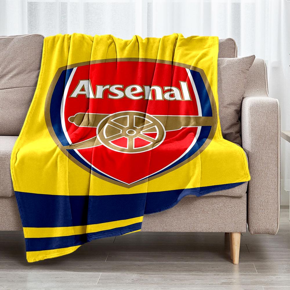 Arsenal F.C Theme Printed Blanket - Perfect for Couch, Bed, Travel & Outdoor Use | Machine Washable, Cozy & Durable.