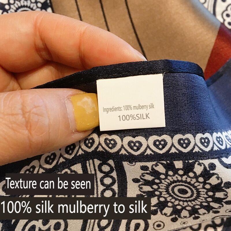 Men's 100% Silk Paisley Scarf Shawl Square Neckerchief Bride Wedding Muffler Business Casual Cravat 70 Headband Scarf For Women