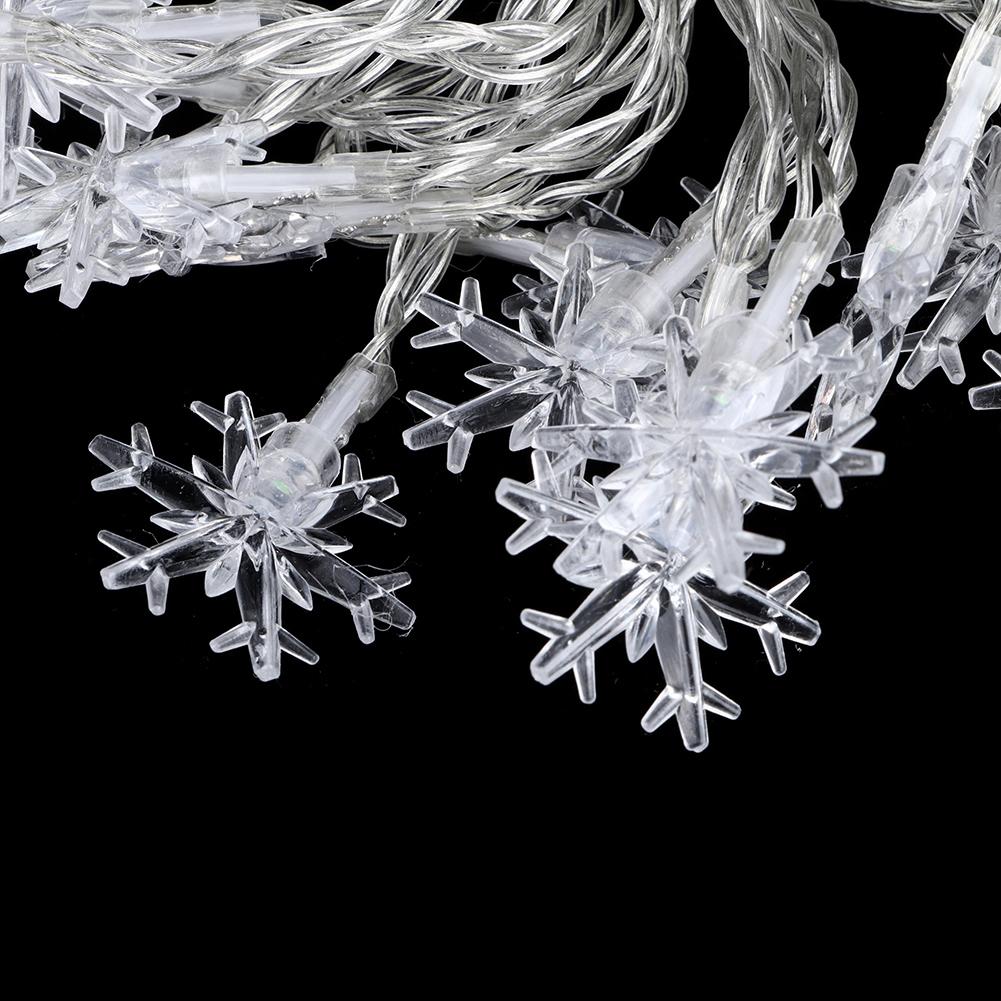 Светодиодная гирлянда в виде снежинки с батарейным управлением, декоративная лампа для вечеринки, свадьбы, украшения 6 м, 40 светодиодов
