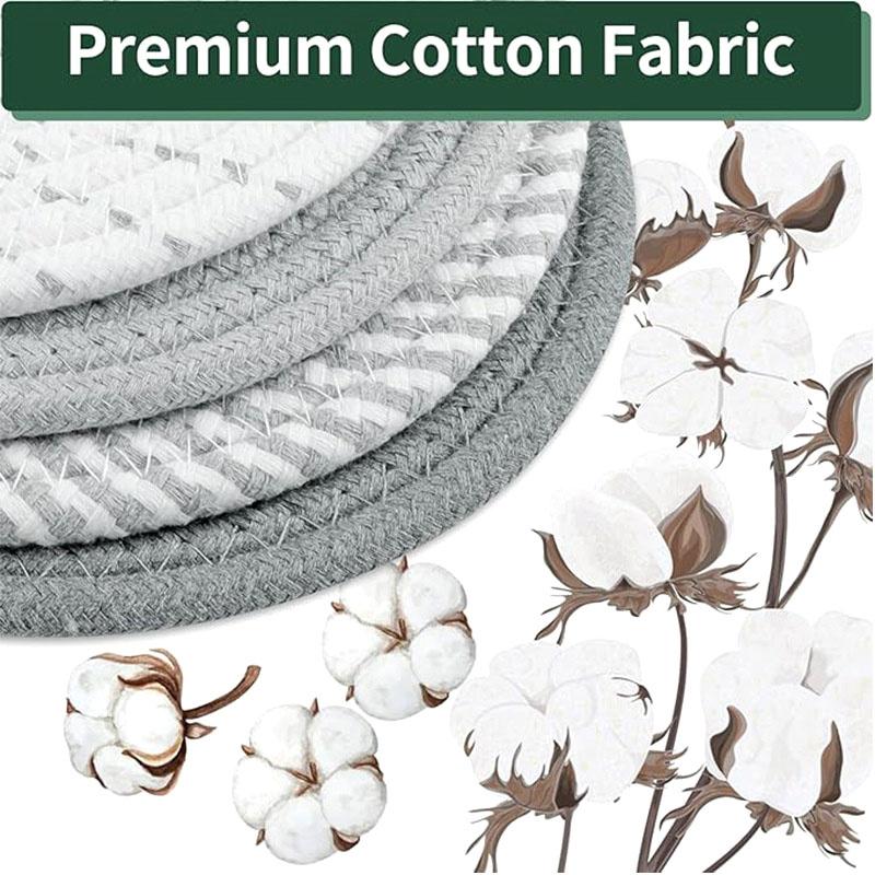 8Pcs Cup Coasters For Drinks Absorbent Woven Coaster Set With Holder Farmhouse Cloth Fabric Cup Coasters For Coffee Tea