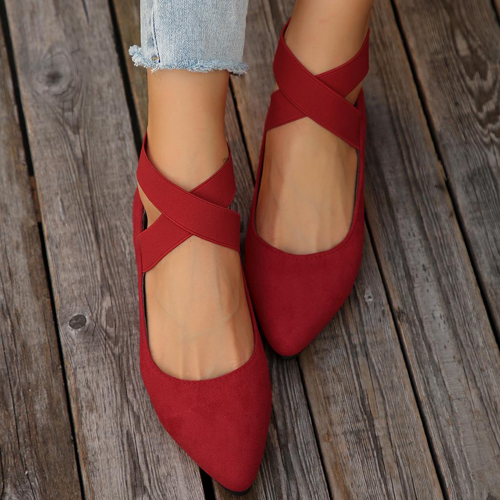 Модные туфли на плоской подошве, удобные туфли с эластичными ремешками на щиколотке, классические балетки, туфли без застежек для женщин