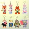 12cm Classic Anime Genuine Zootopia Plush Keychains Small Pendant Bag Hangings Christmas Birthday Gifts For Kids