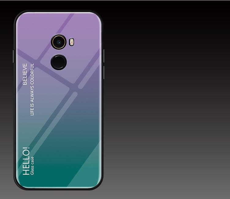 Чехол для Xiaomi Mi Mix 2 Роскошный Жесткий Закаленный Стеклянный Модный Градиентный Защитный Задняя Крышка чехол Для xiaomi mi mix2 полный защитный корпус