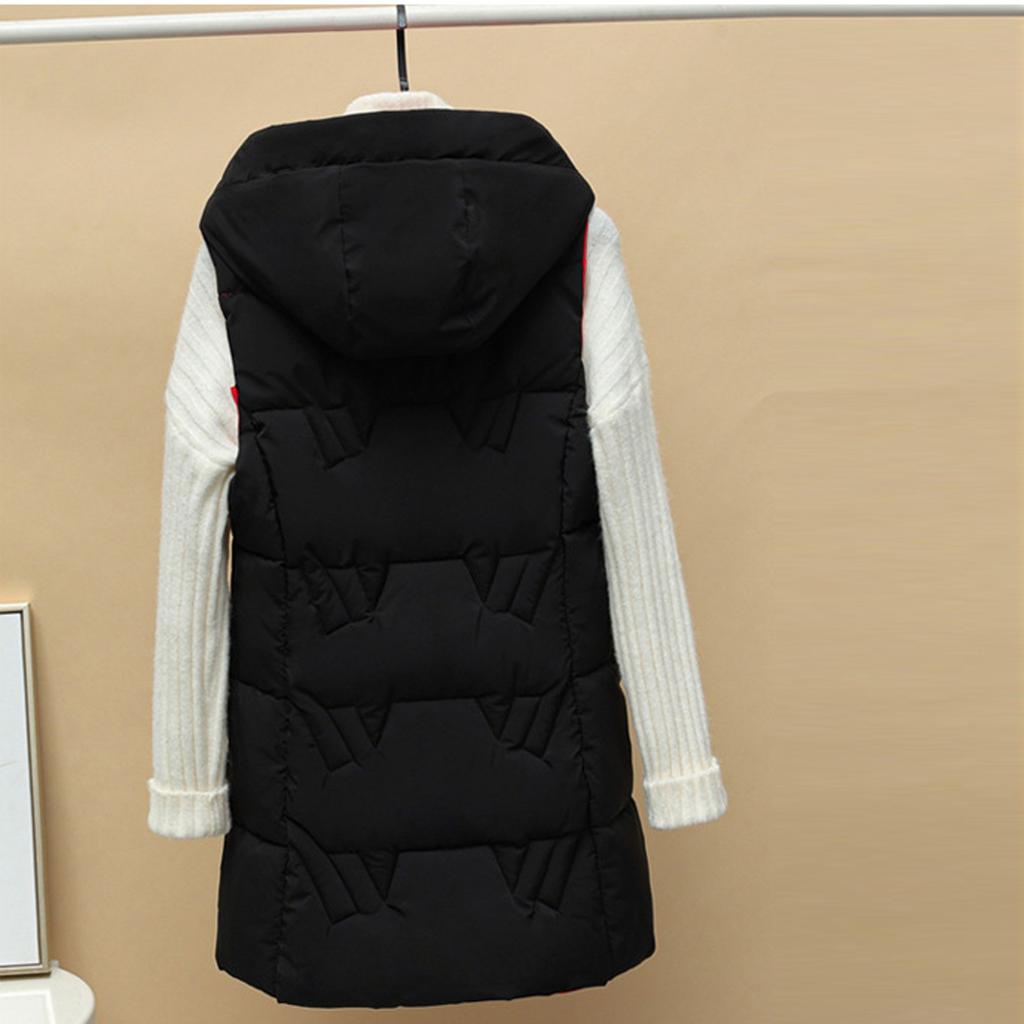 Женская повседневная однотонная двусторонняя легкая хлопковая куртка с капюшоном, жилет