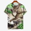 Unisex T-Shirts Cat Graphic T-Shirt 3D Animal Print Short Sleeve Tops Summer Tees Streetwear Oversized Loose Men's Clothing 6XL