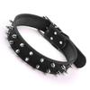 Punk Style Dog Collar with Spikes PU Leather Adjustable Studded Spiked Dog Collar Rivet Pet Collar